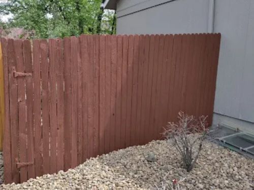 Lower Downtown Fence Staining