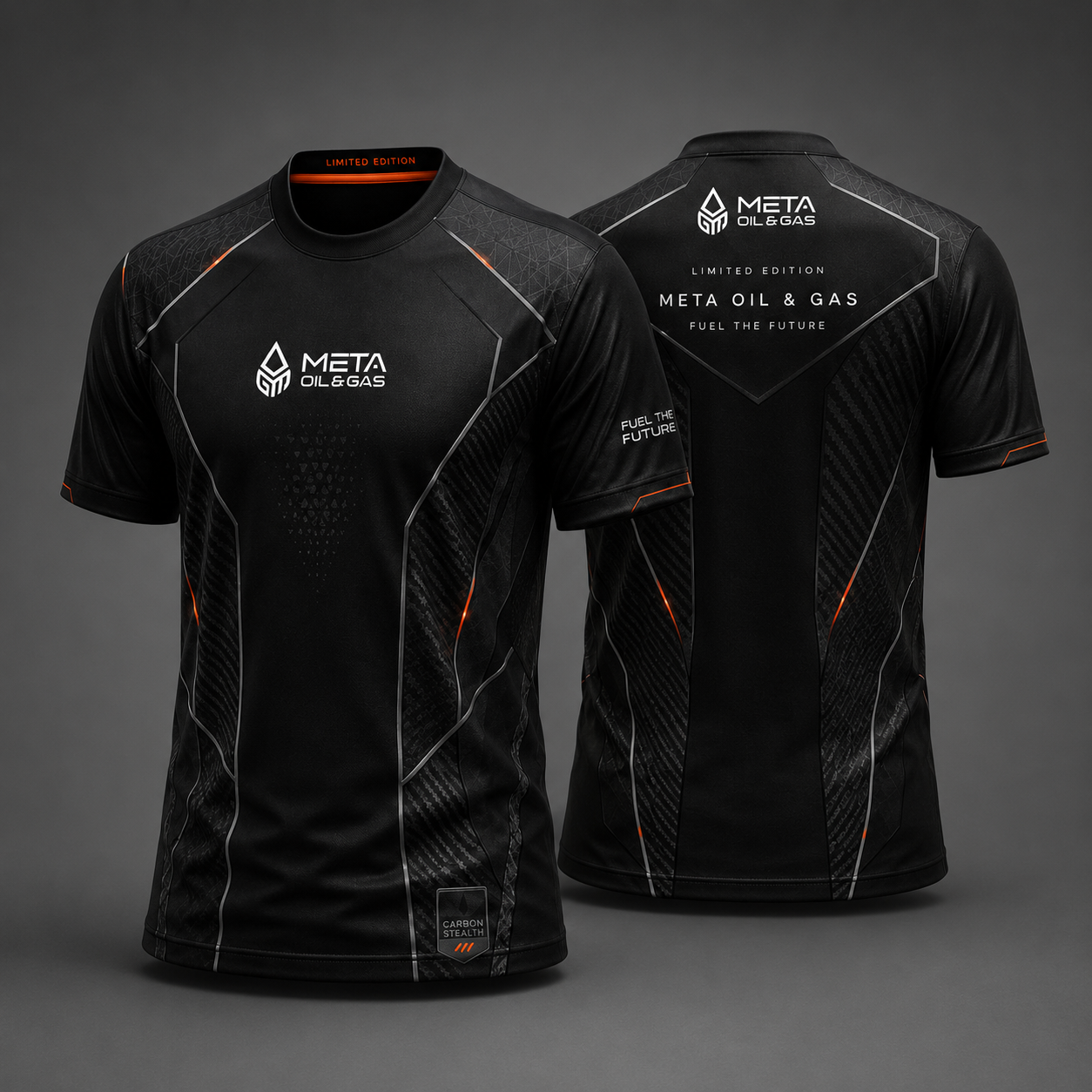 Black META Oil & Gas Performance Tee