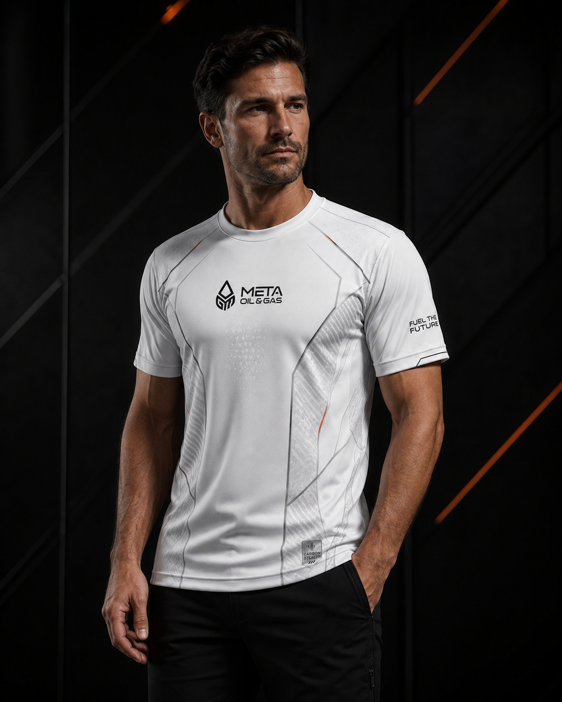 White META Oil & Gas Performance Tee