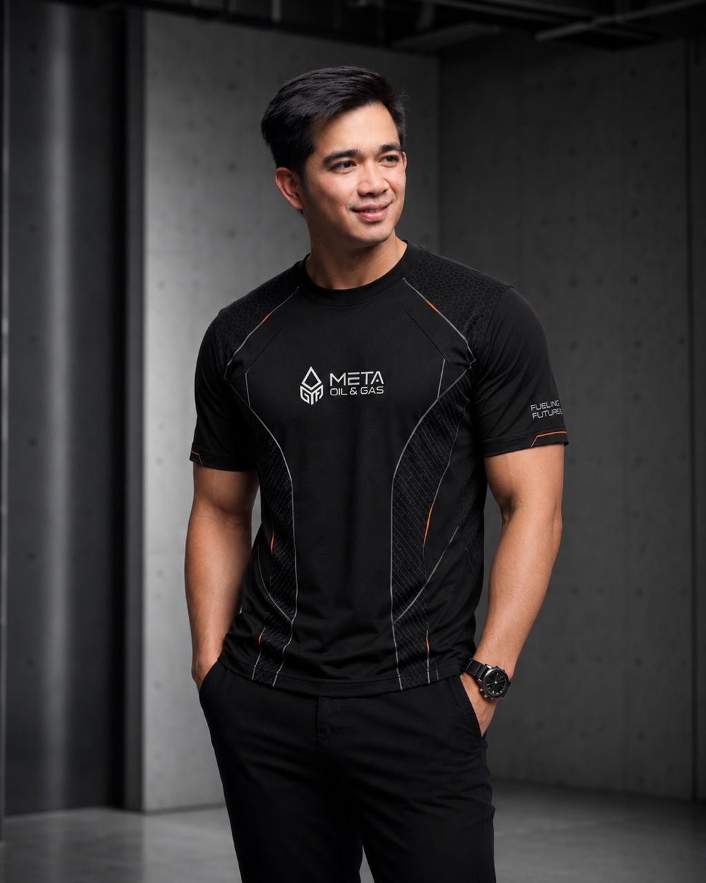Black META Oil & Gas Performance Tee