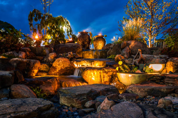 Southern Pines Fountain Illumination