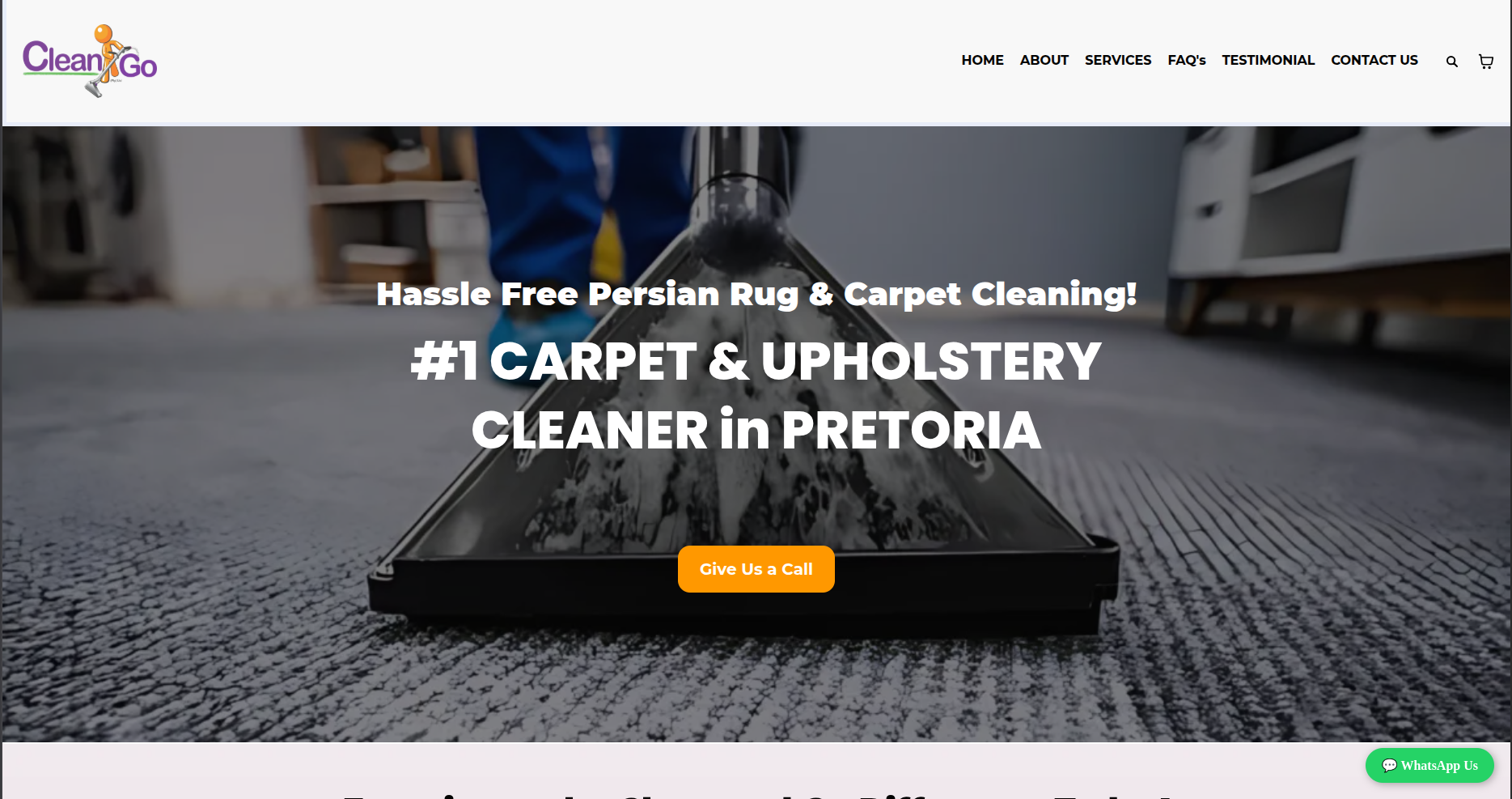 Clean and Go website built by QuickSiteReady
