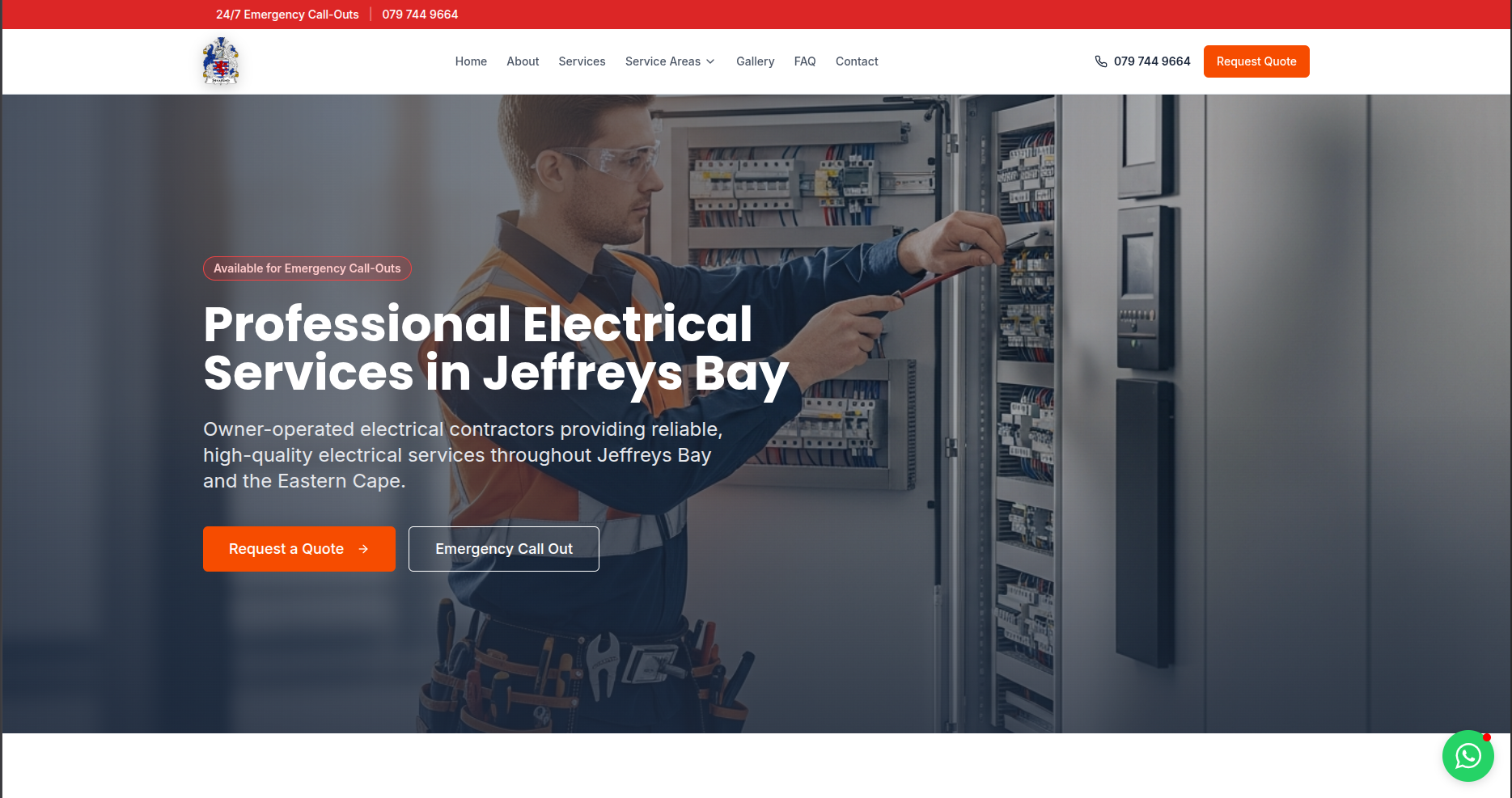 Stratford Electrical website built by QuickSiteReady