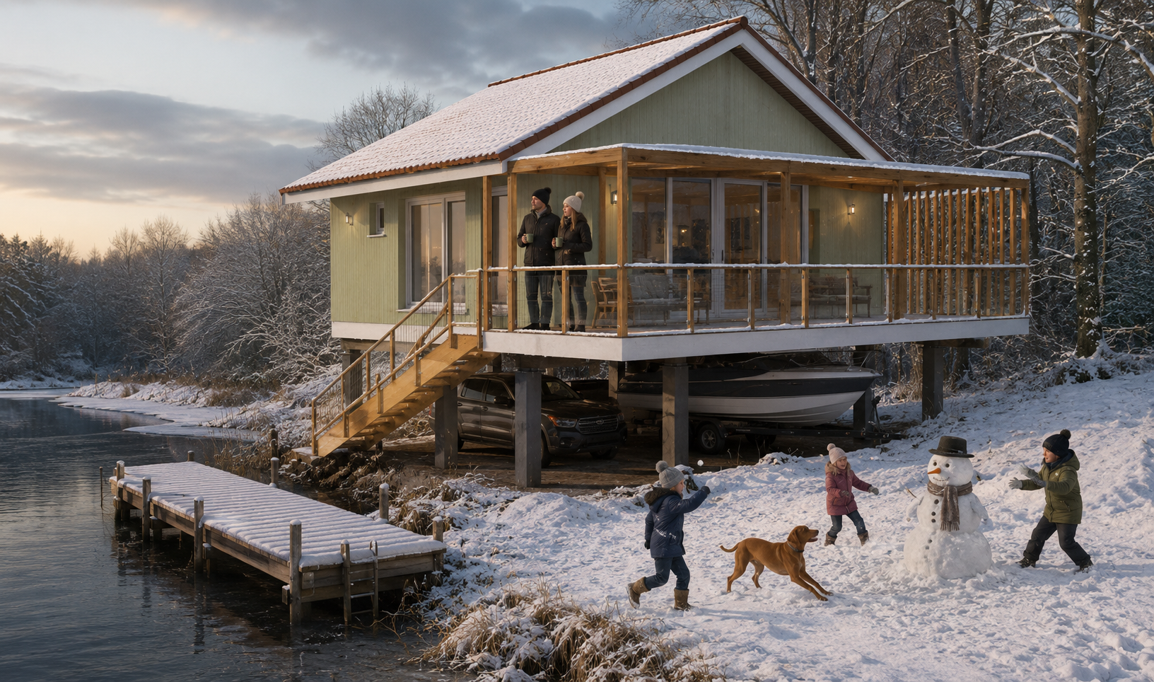 Kócsag MINI cölöpös villa