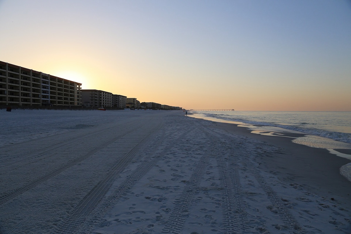 Gulf-front condos along the beach on Okaloosa Island