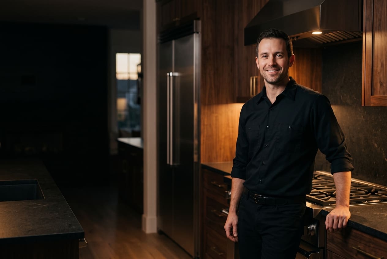 Technician in a high-end kitchen