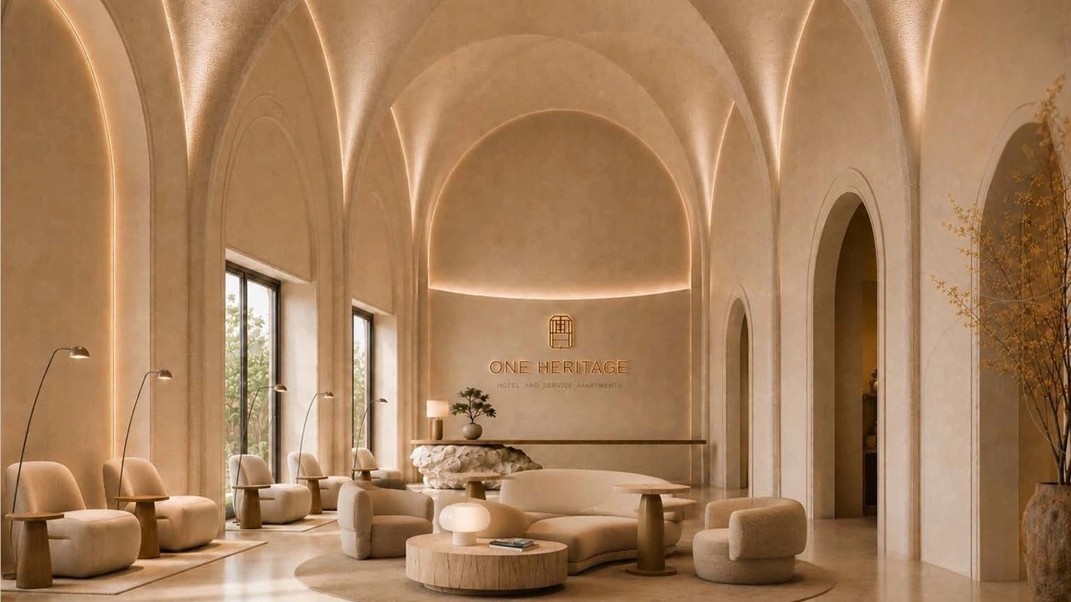 Lobby view of One Heritage by Yuwang