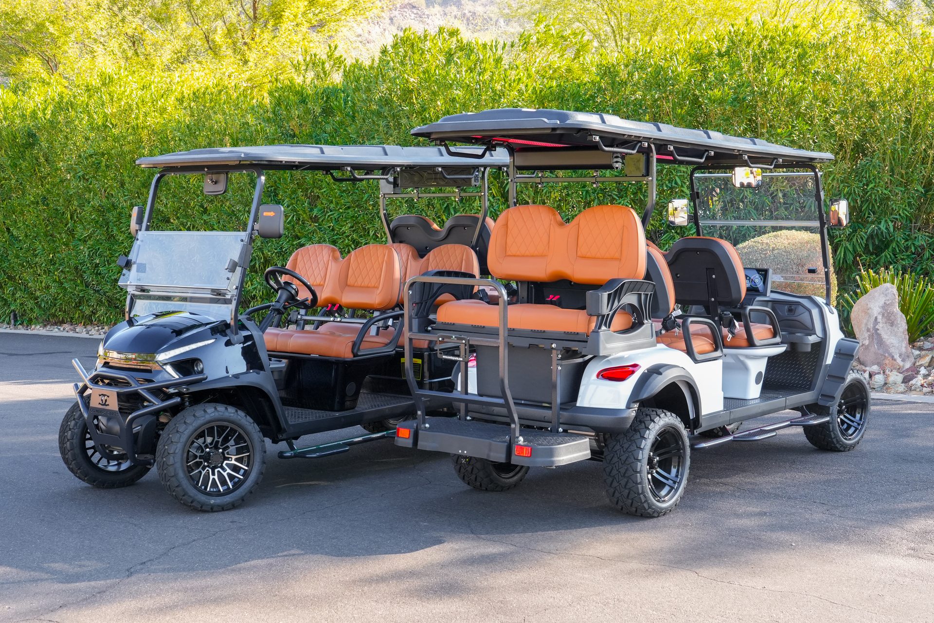 Colt and Ranger side by side — Cowboy Carts custom builds