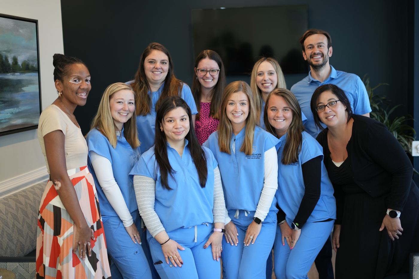 The Spring Hope Family Dentistry team with Dr. Abboud