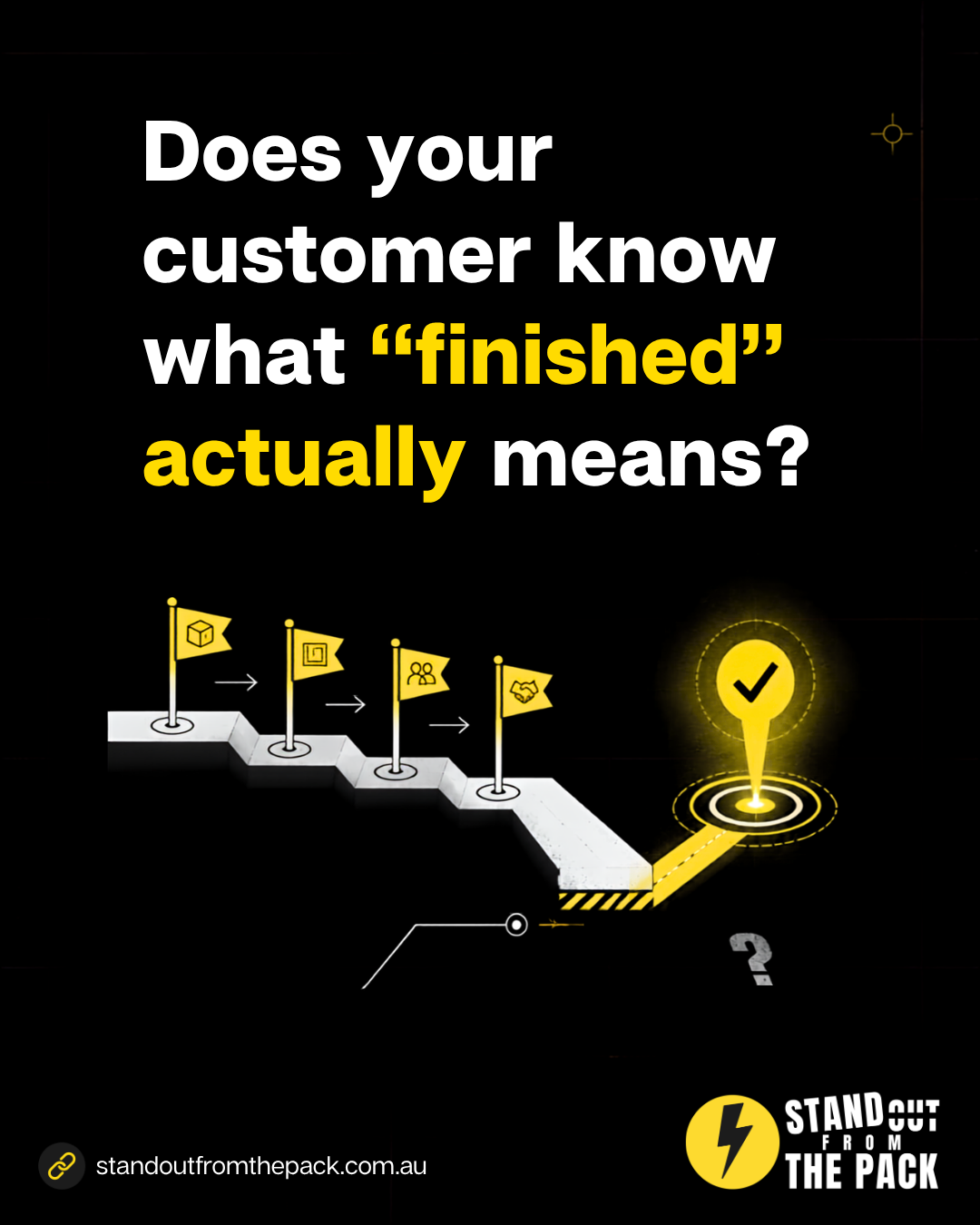 Better Customer Journey. Completion should feel clear to both sides, with a defined final stage and customer confirmation before the project closes.