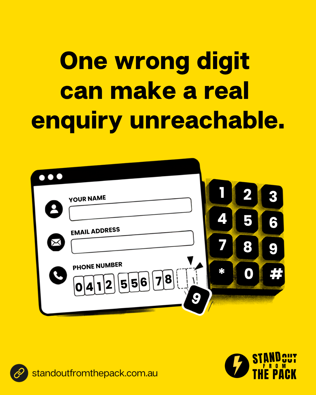Stop Losing Leads. Small checks at the start of the enquiry protect genuine opportunities from avoidable contact errors.
