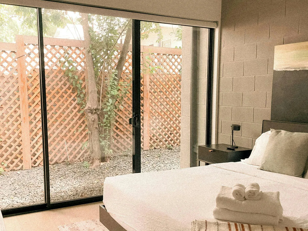 Sliding glass door view