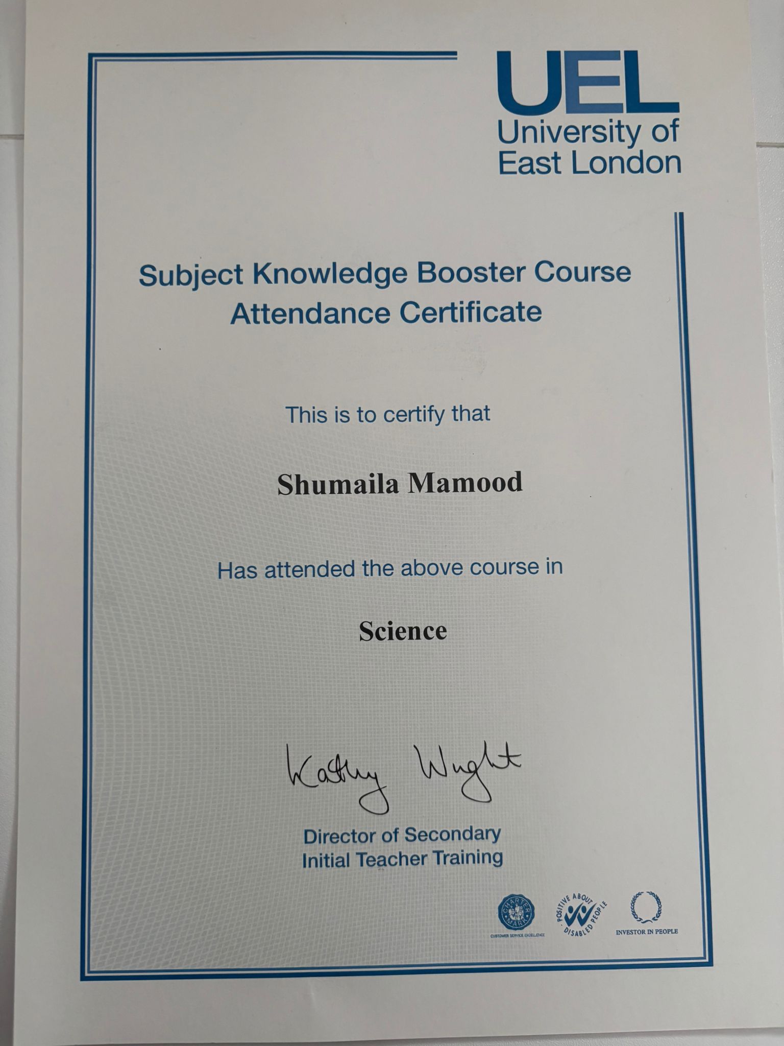 Certification