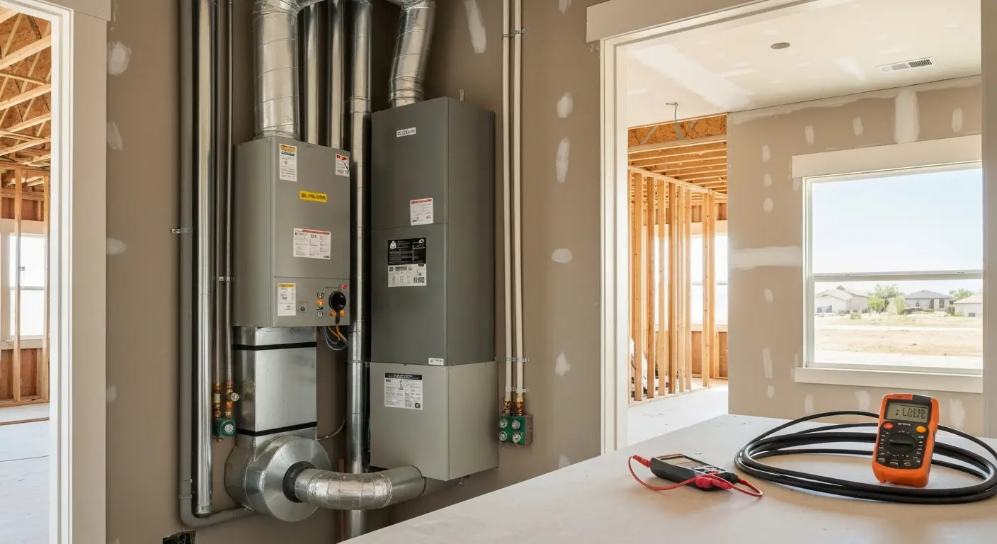 New construction HVAC installation