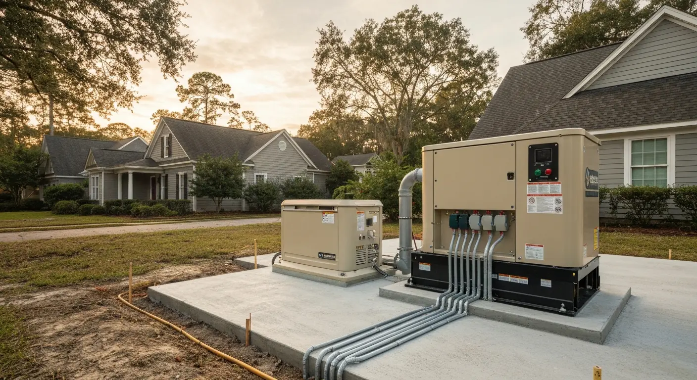 Whole house generator installation