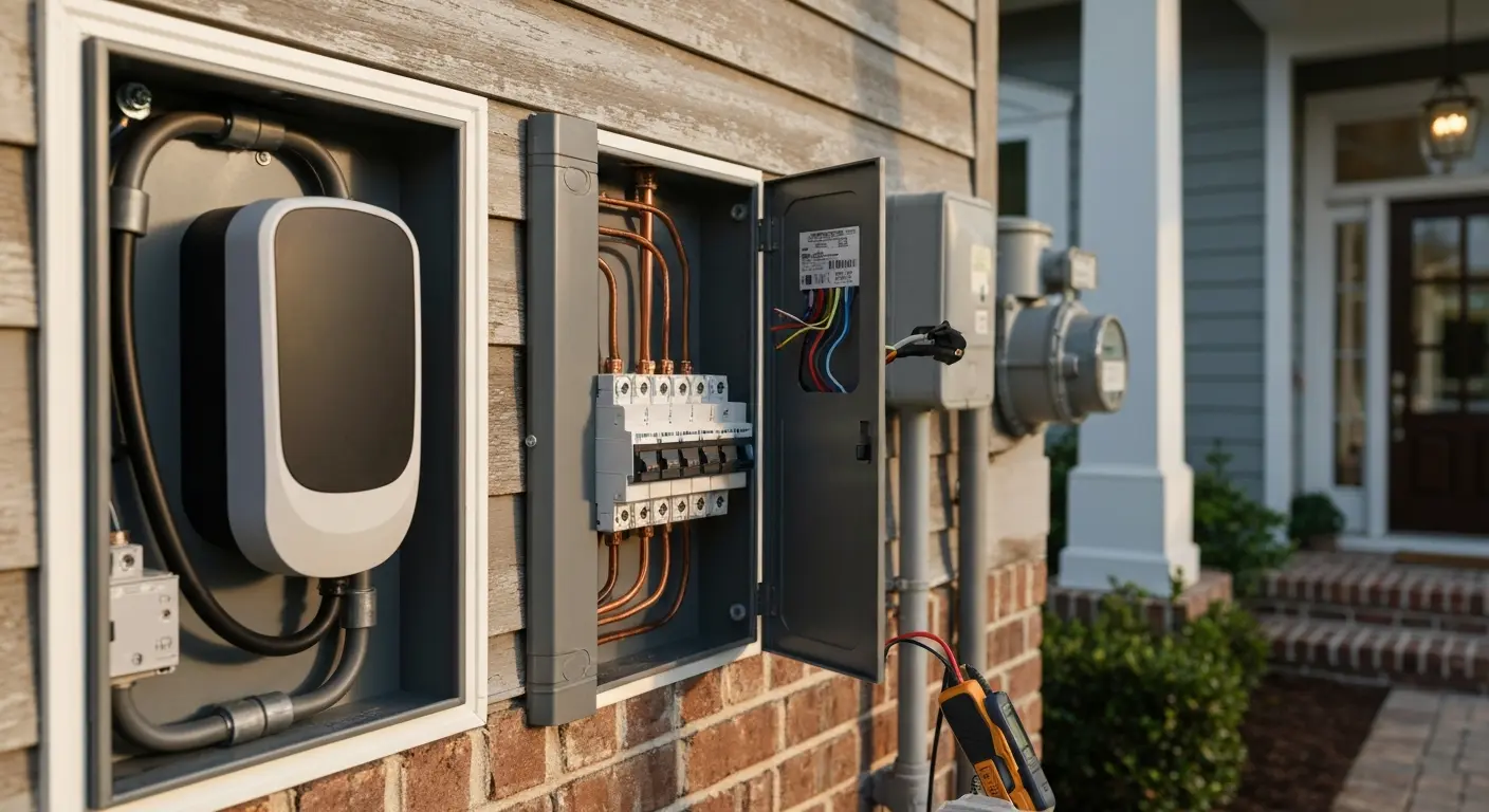 EV charger circuit installation