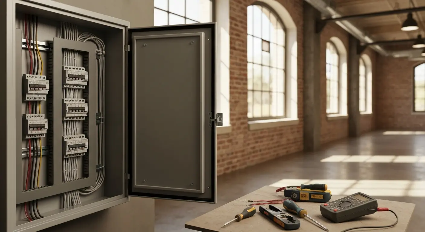 Commercial electrical panel installation