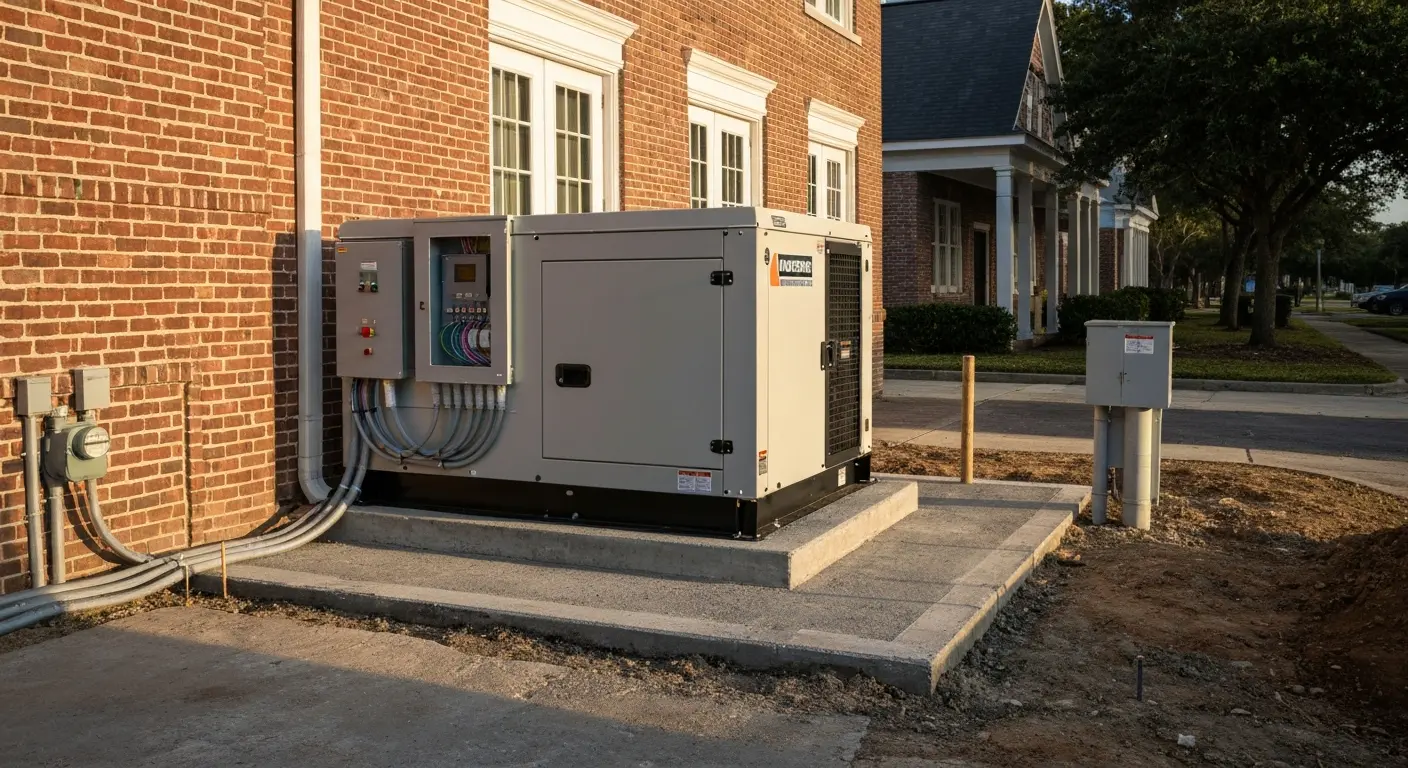 Commercial generator installation