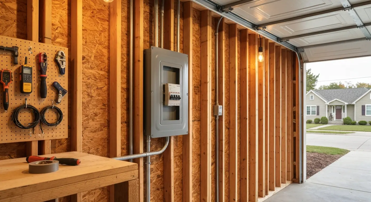 Sub panel installation in garage