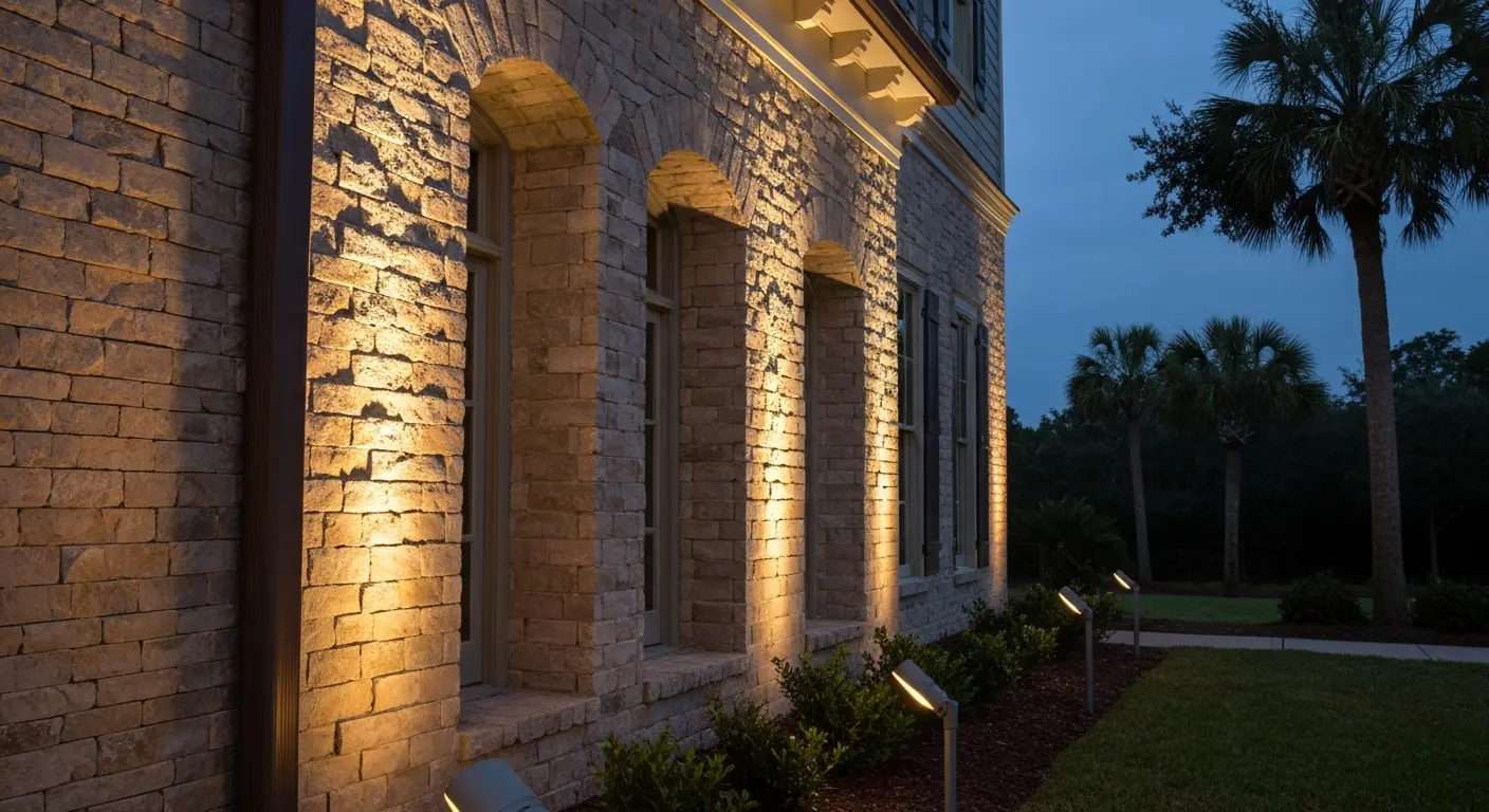 Accent lighting on home