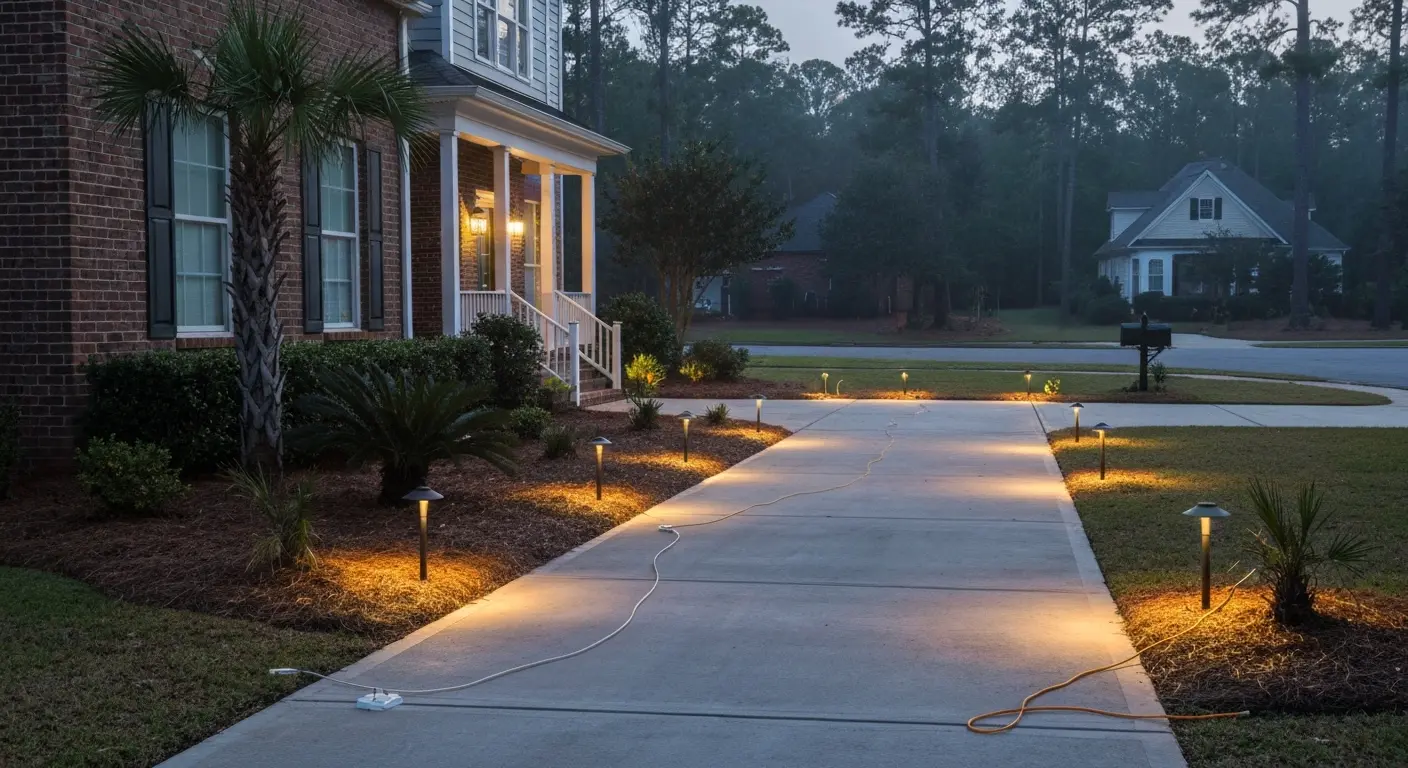 Driveway and entryway lighting