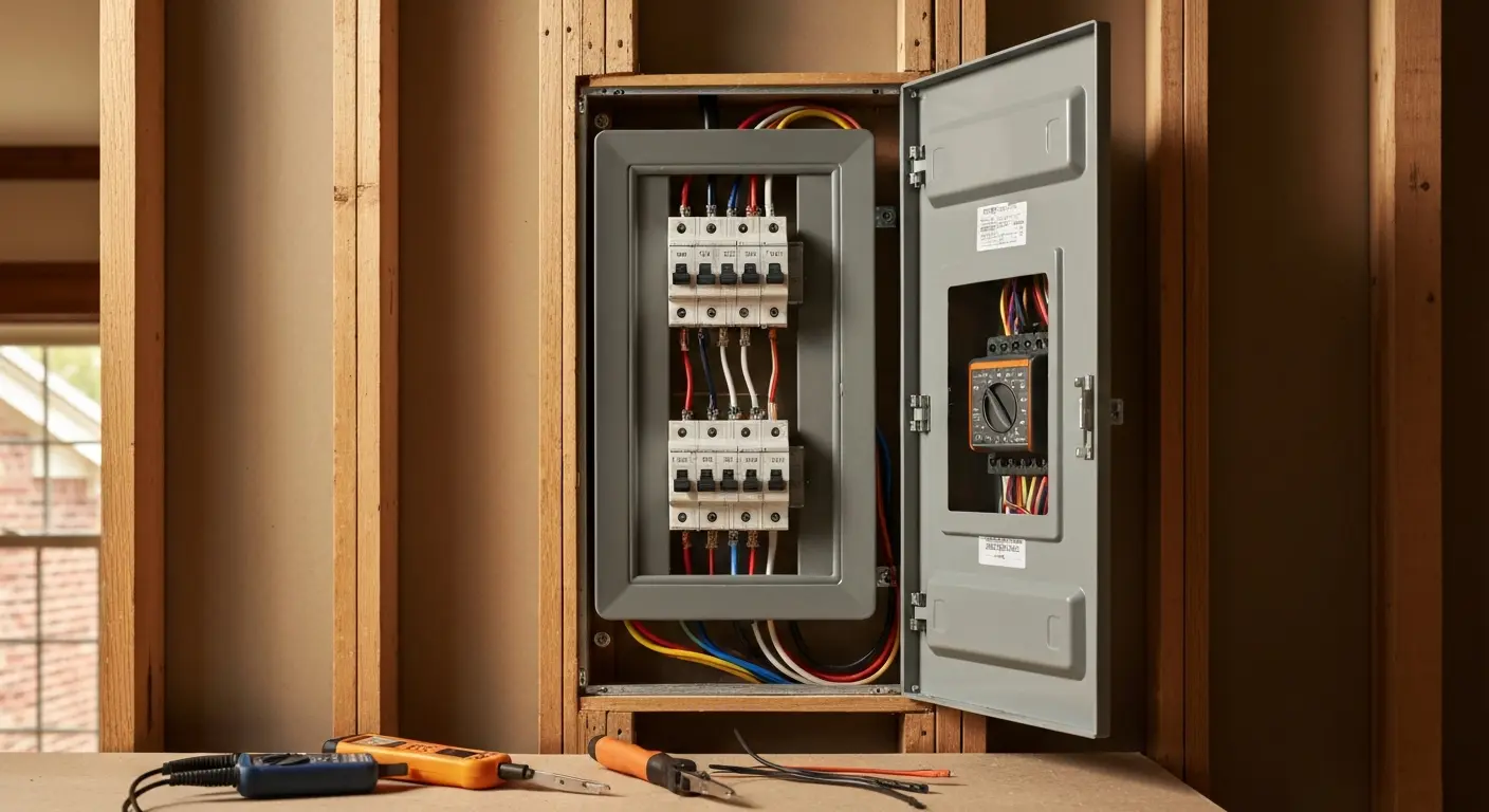 Meter and sub panel installation