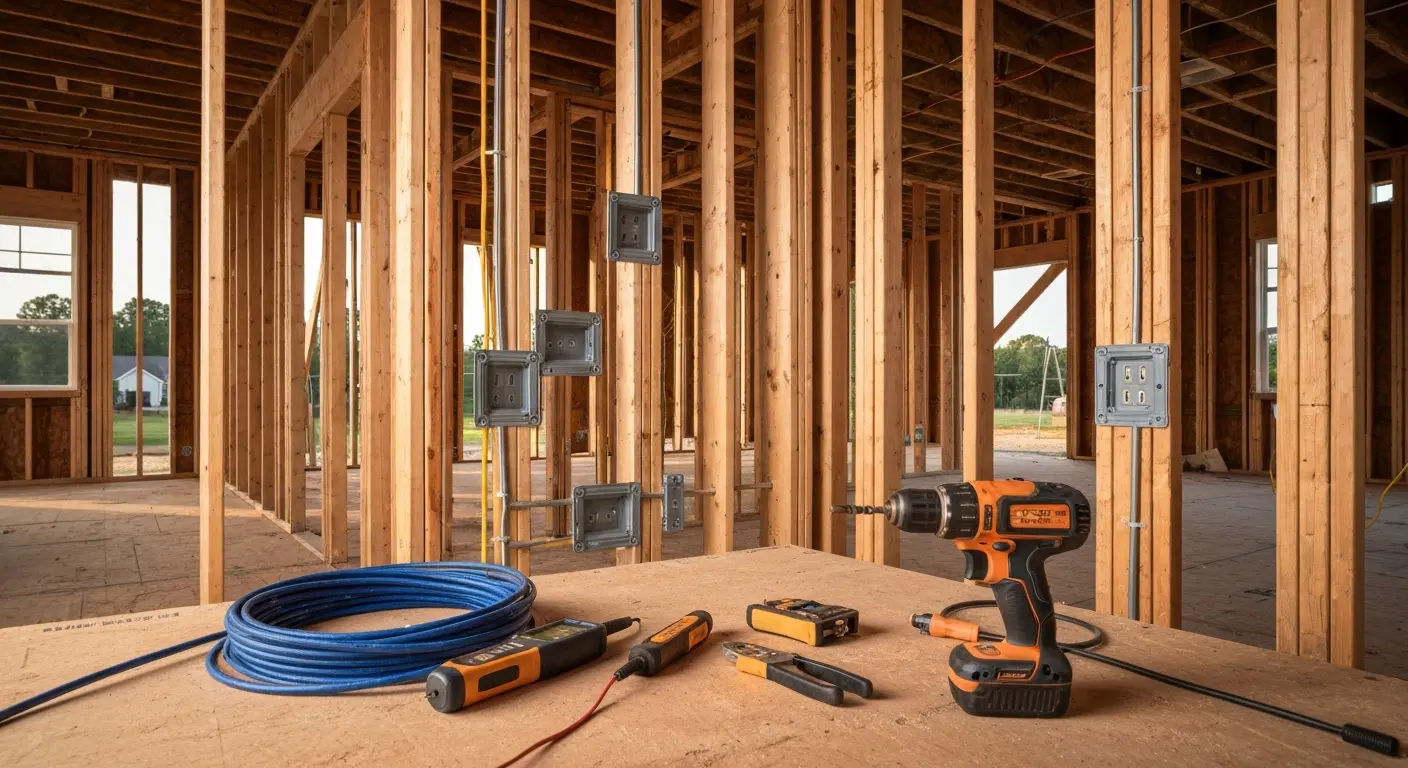 New construction electrical installation