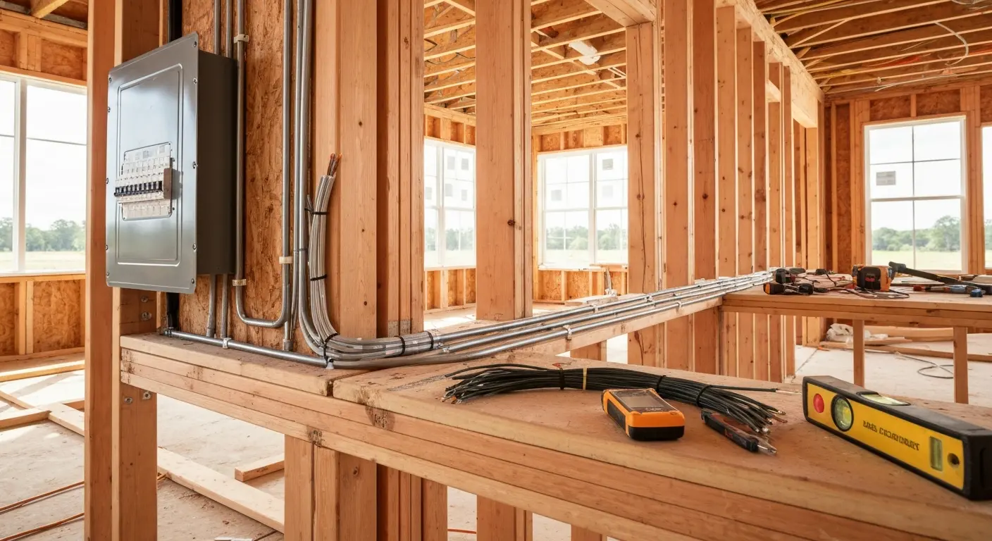 New electrical wiring installation