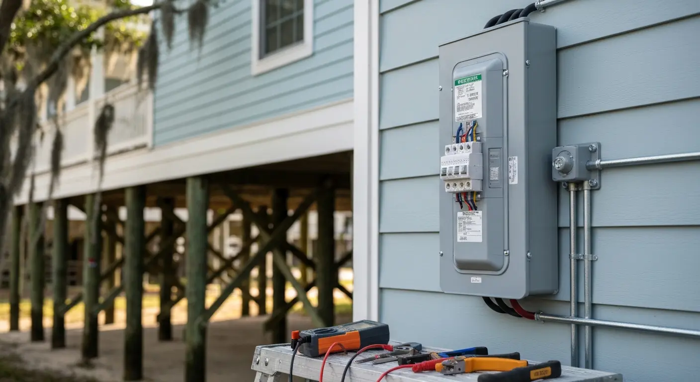 Electrical panel upgrade on Folly Beach