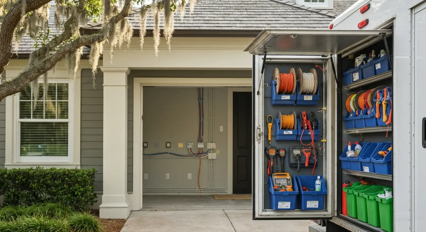 James Island electrician truck serving Charleston area