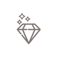 Diamond and sparkles icon showing the joy and clarity from mastering watercolor