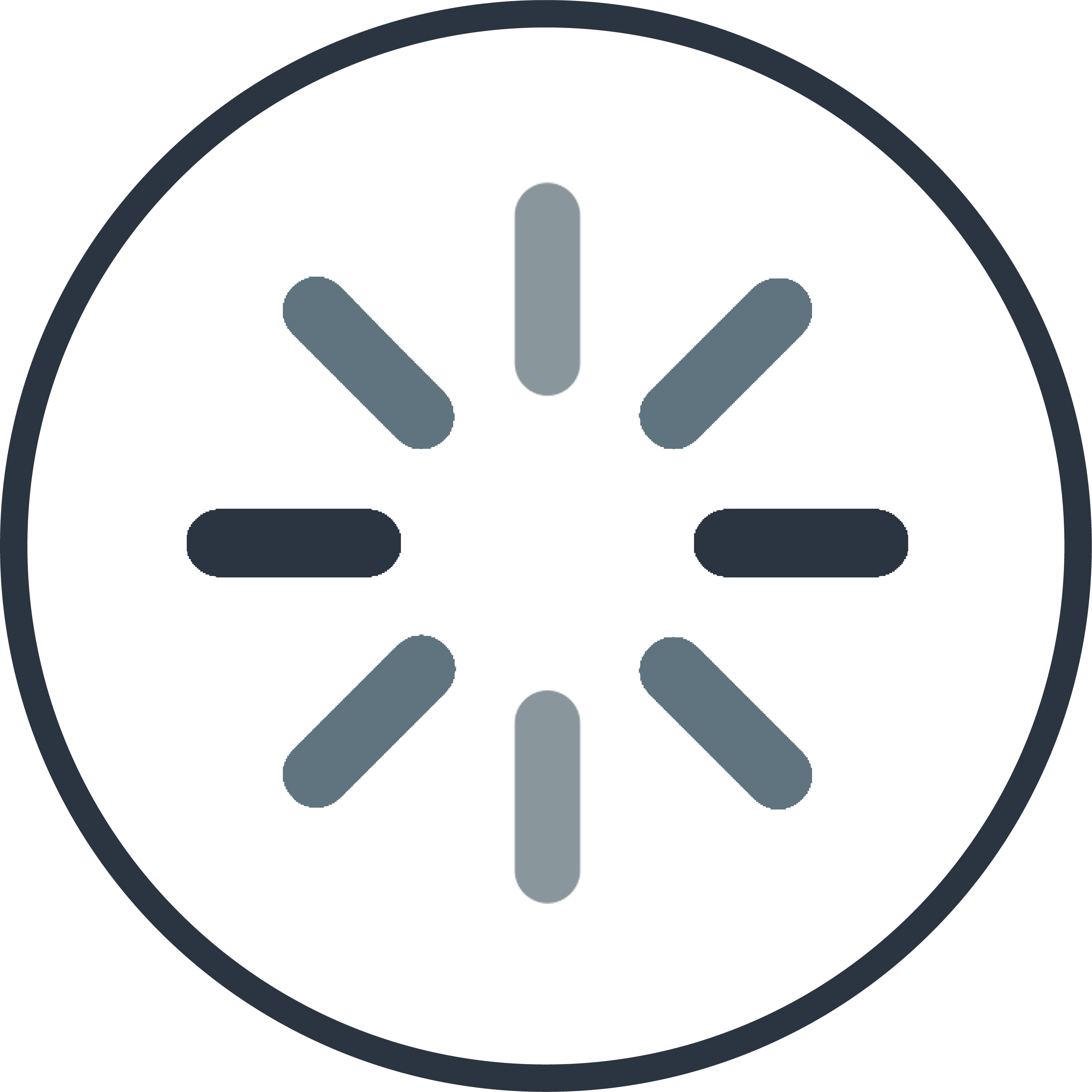 Circular icon symbolizing clarity with radial segments, used in the Color With Water course.
