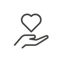 Hand holding heart icon representing encouraging lessons in Color With Water