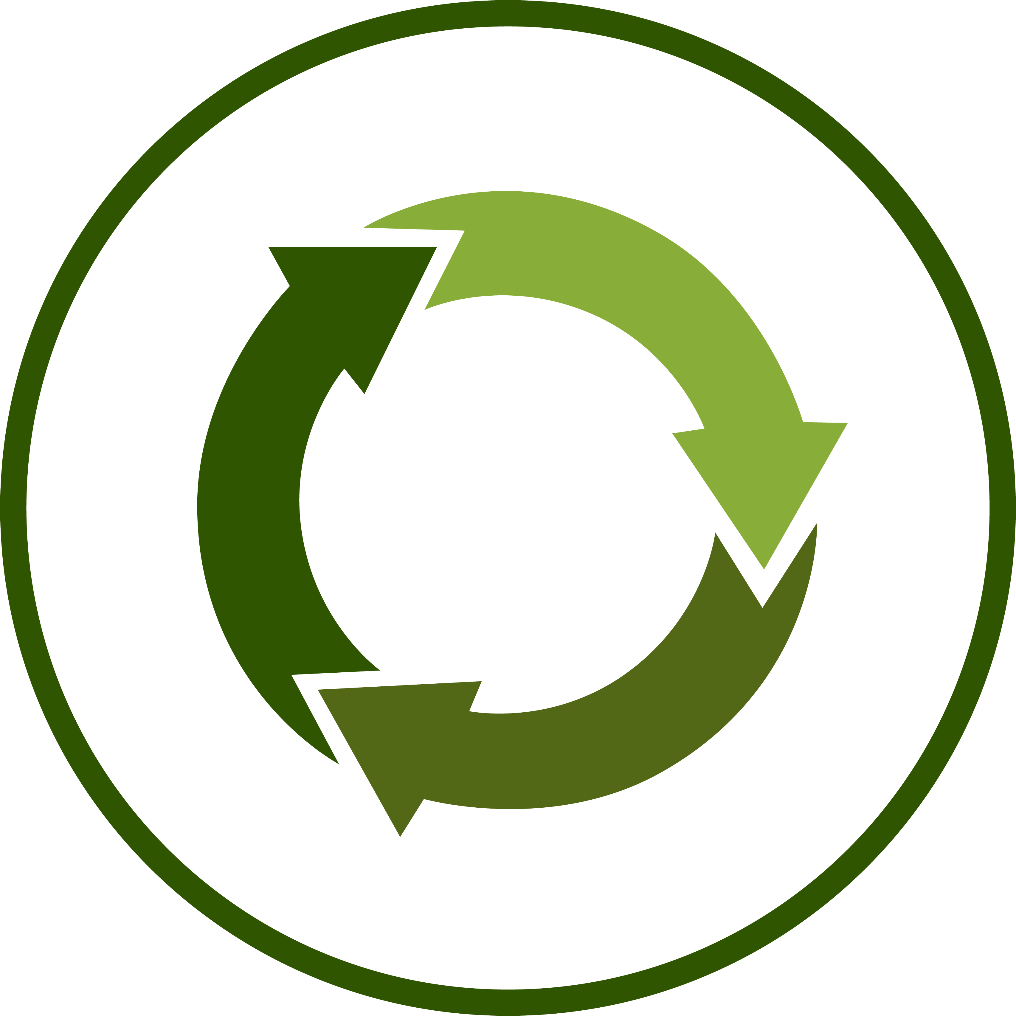Circular arrows icon representing the repeatable watercolor workflow taught in the course.