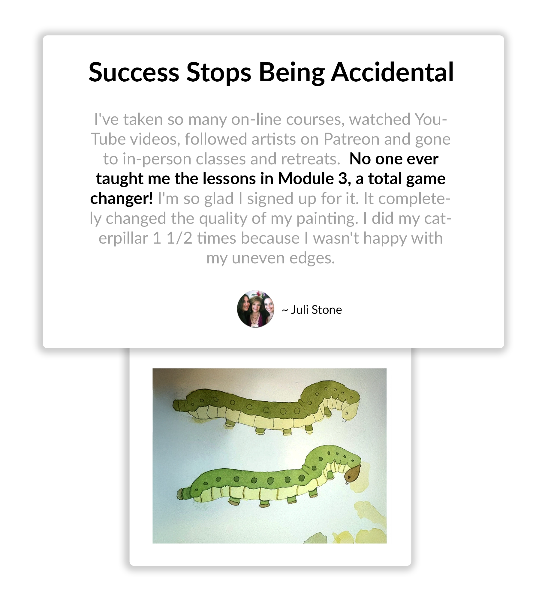Success stops being accidental
