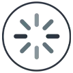 Circular icon symbolizing clarity with radial segments, used in the Color With Water course.