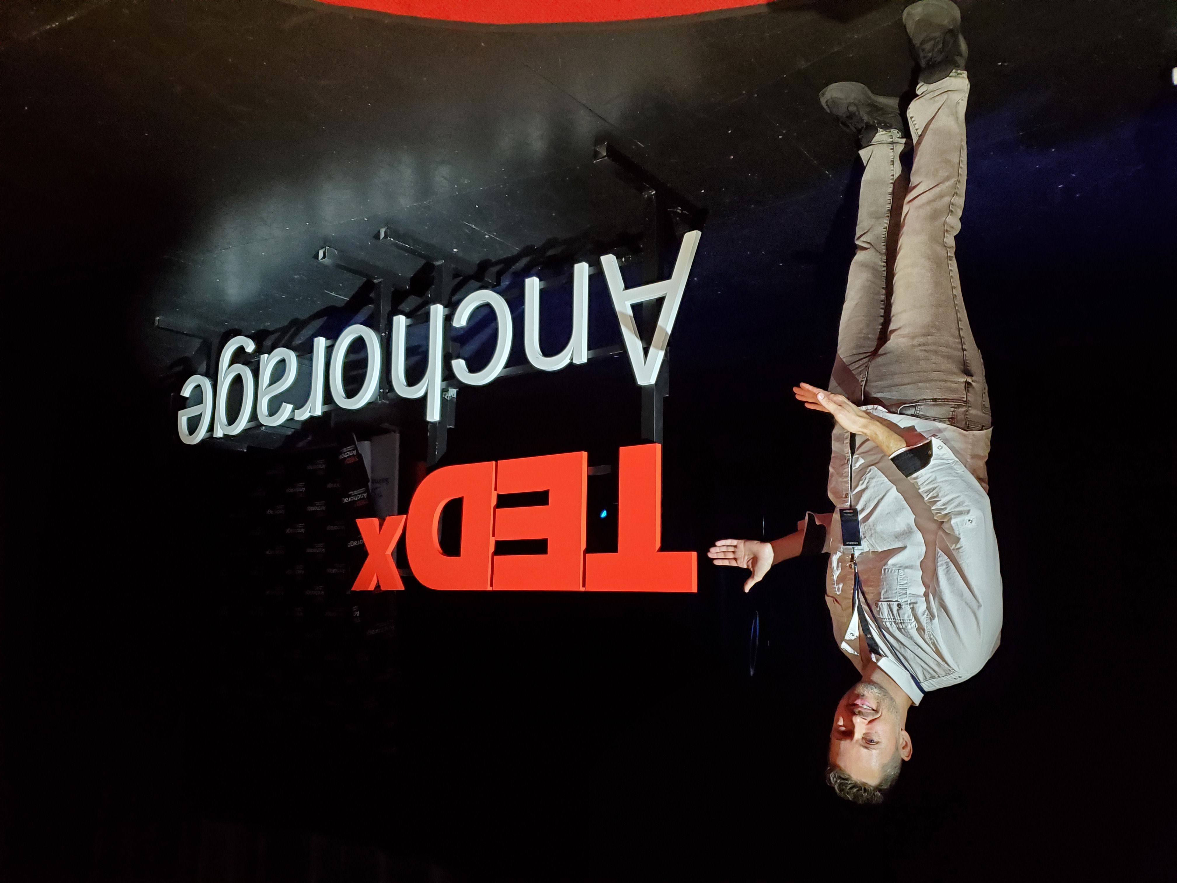 Rob Anderson on stage at TEDxAnchorage