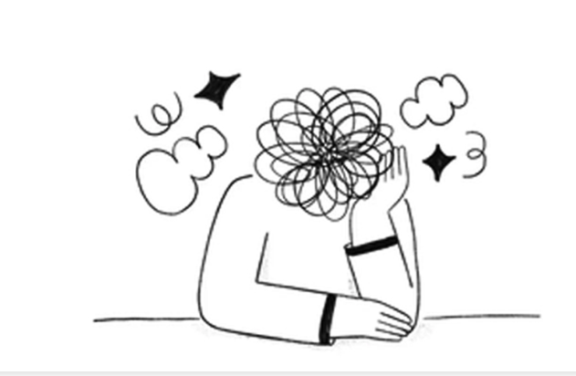 Overthinking and confusion in personal branding showing entrepreneur overwhelmed by messaging, strategy, and brand identity decisions