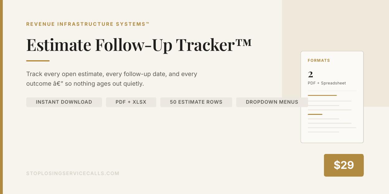 Estimate Follow-Up Tracker&trade;