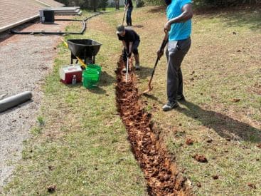 By-Hand Yard Drainage in Carmel