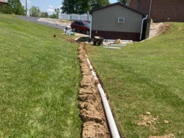 By-Hand Yard Drainage in Carmel