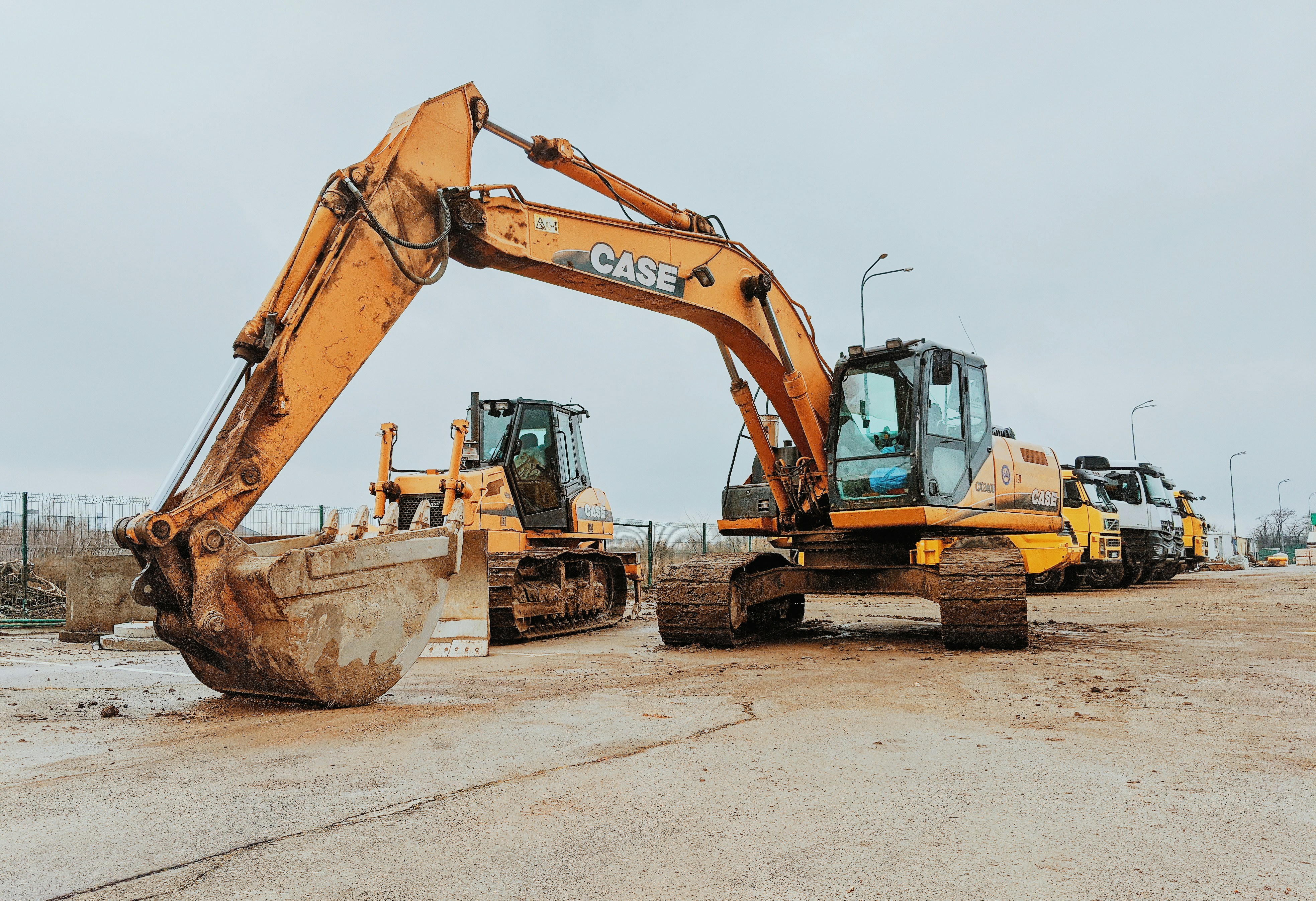 Commercial excavation equipment on a job site in the Carolinas