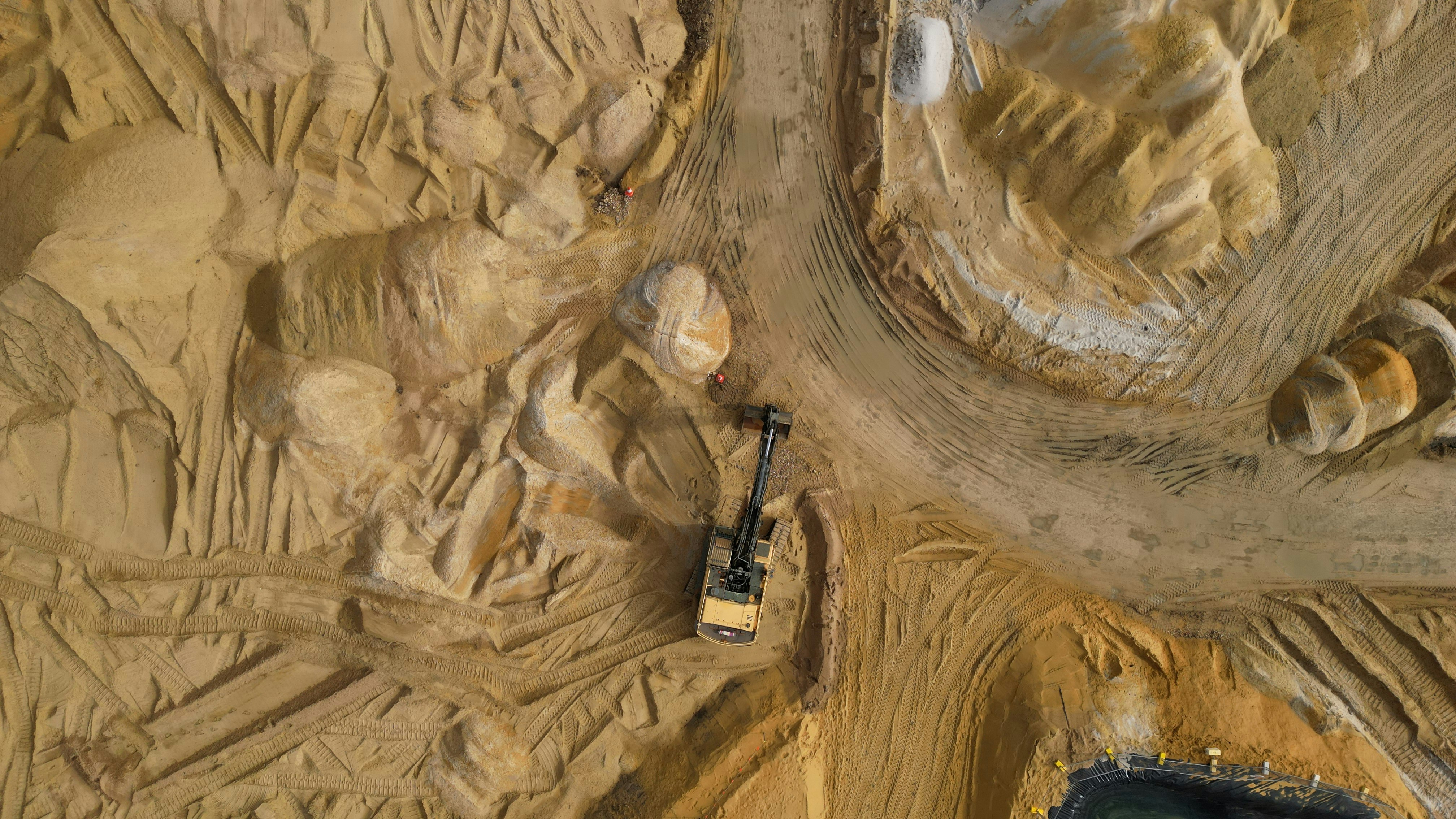 Commercial excavation equipment at work on a construction site
