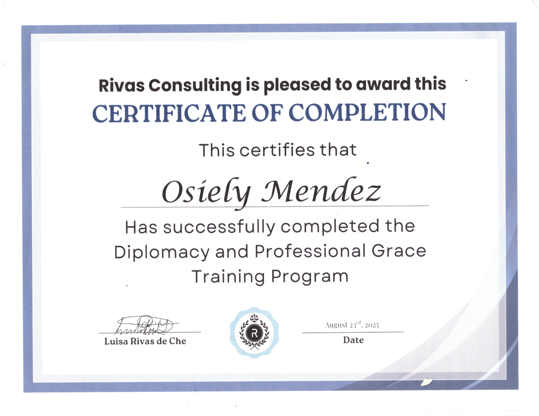 Diplomacy and Professional Grace Training Program