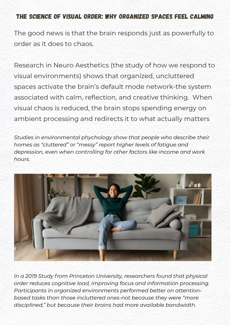 The Science of Visual Order: Why Organized Spaces Feel Calming The Science of Visual Order: Why Organized Spaces Feel Calming