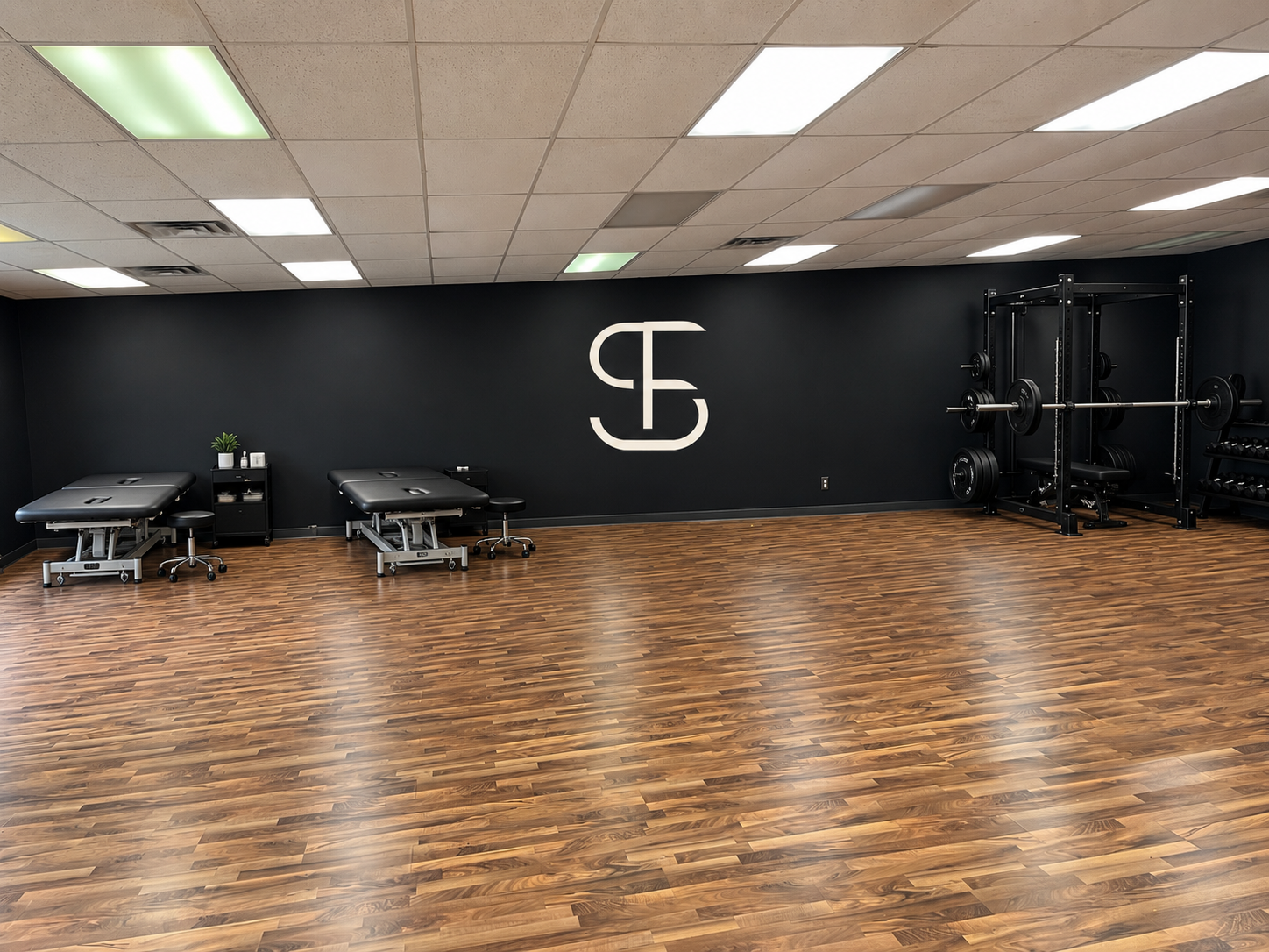 The PT and recovery room mid-renovation at 133 Sandberg Rd
