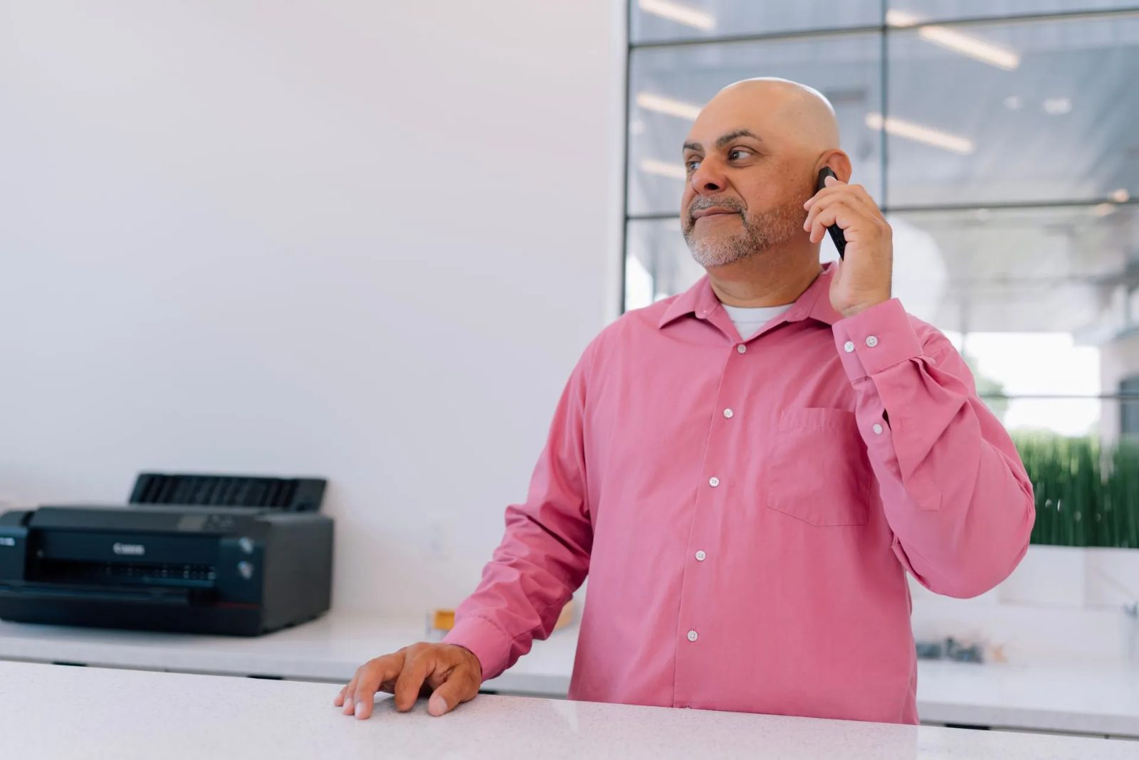 Amped Up VA's team member on a call
