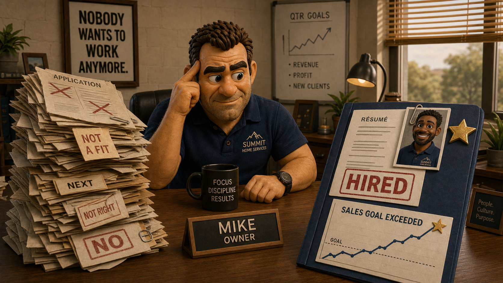 Business owner buried in bad applications, then hired the right person and hit his sales goal