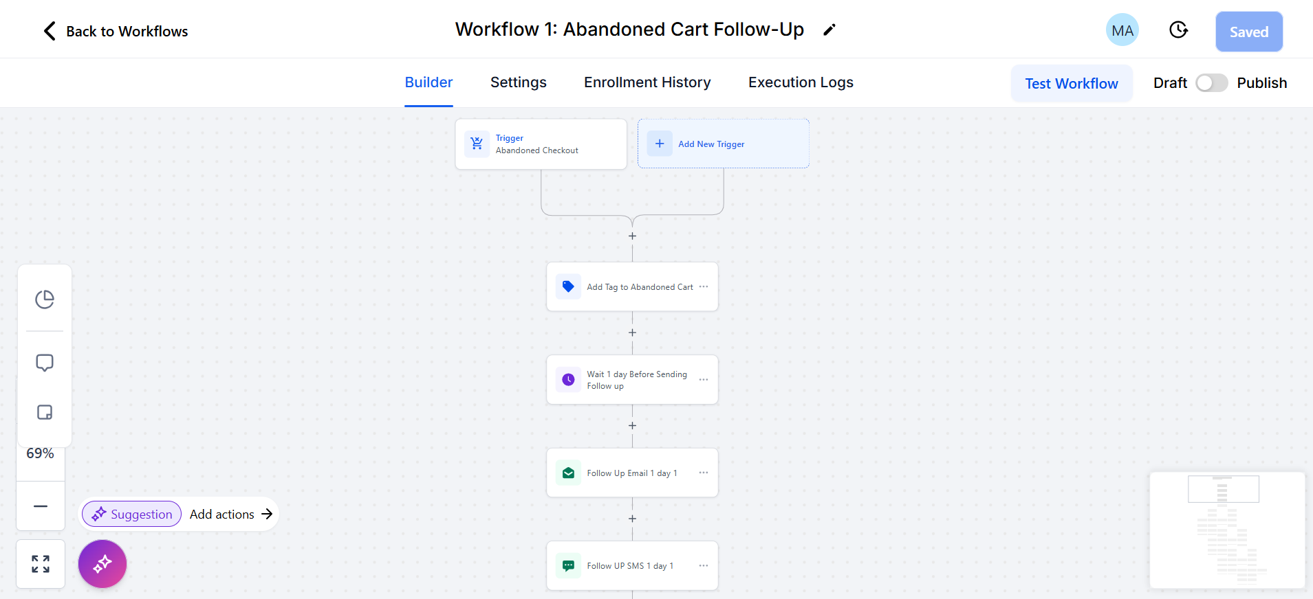 Abandoned Cart Workflow 1