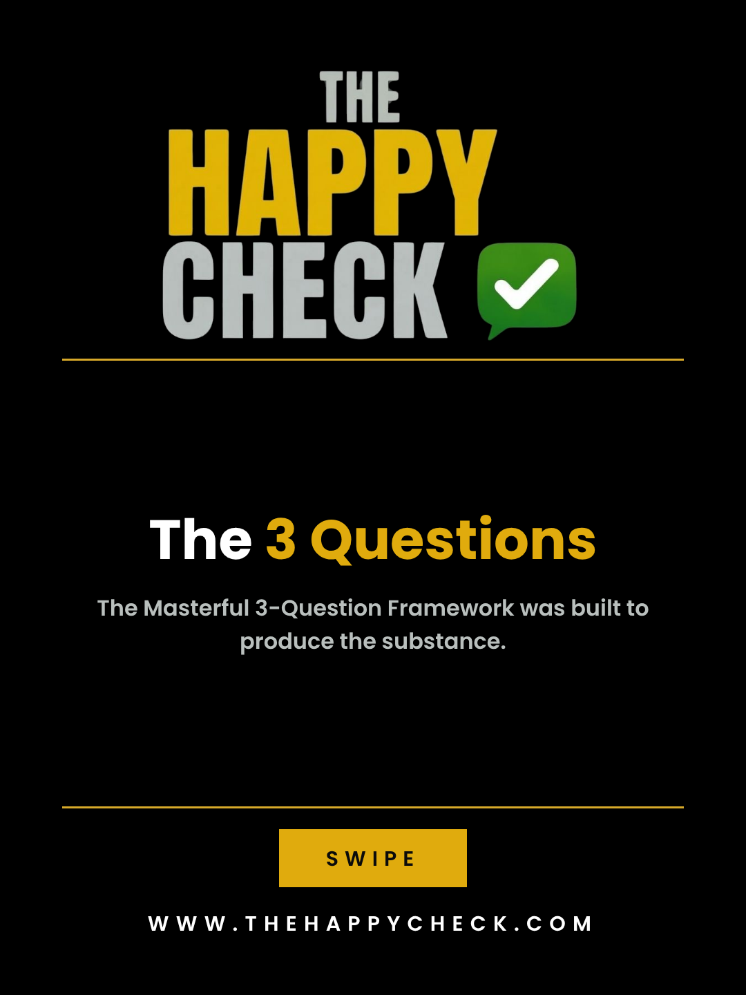 The 3 video testimonial questions in the Masterful 3-Question Framework